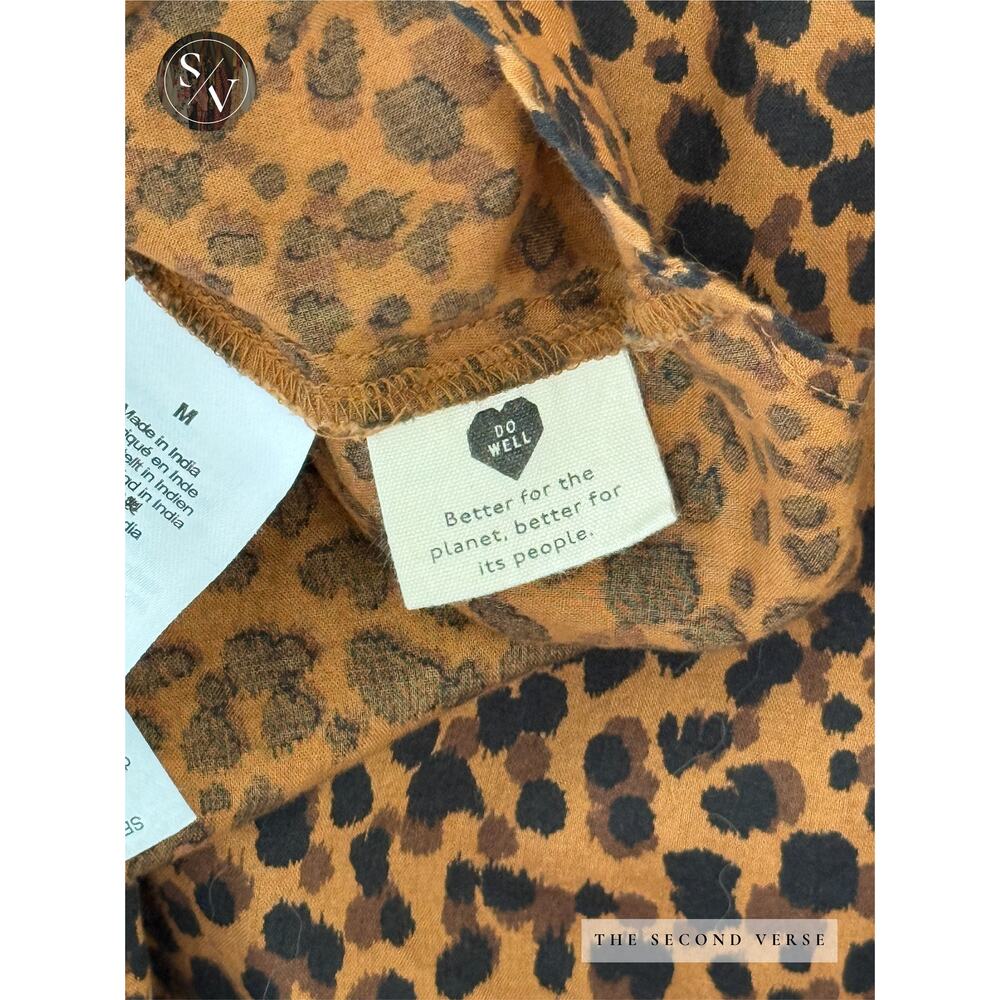 Madewell Flutter-Sleeve Wrap Mini Dress in Painted Leopard Size Medium - Picture 13 of 13